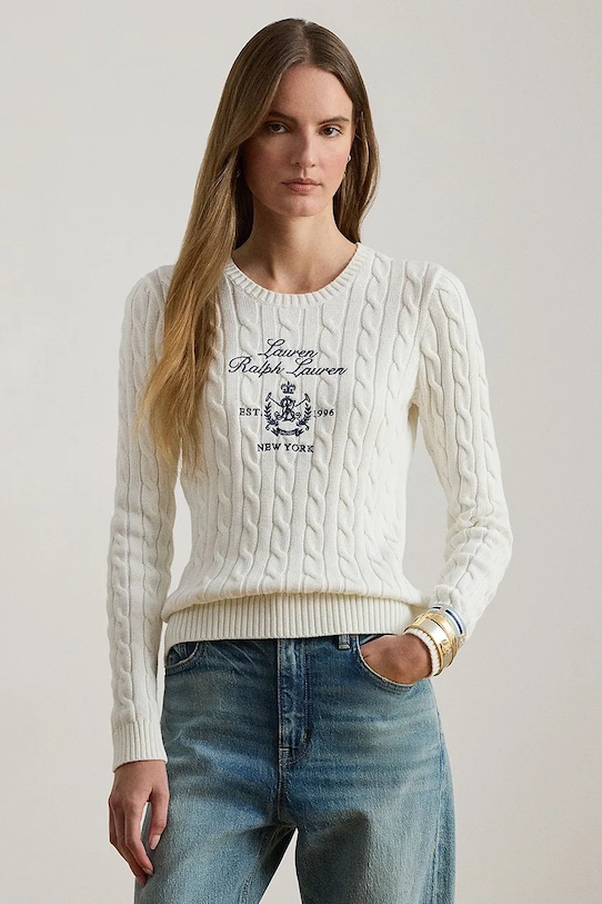 Хлопковый свитер Lauren Ralph Lauren, белый
Хлопковый свитер Lauren Ralph Lauren, белый