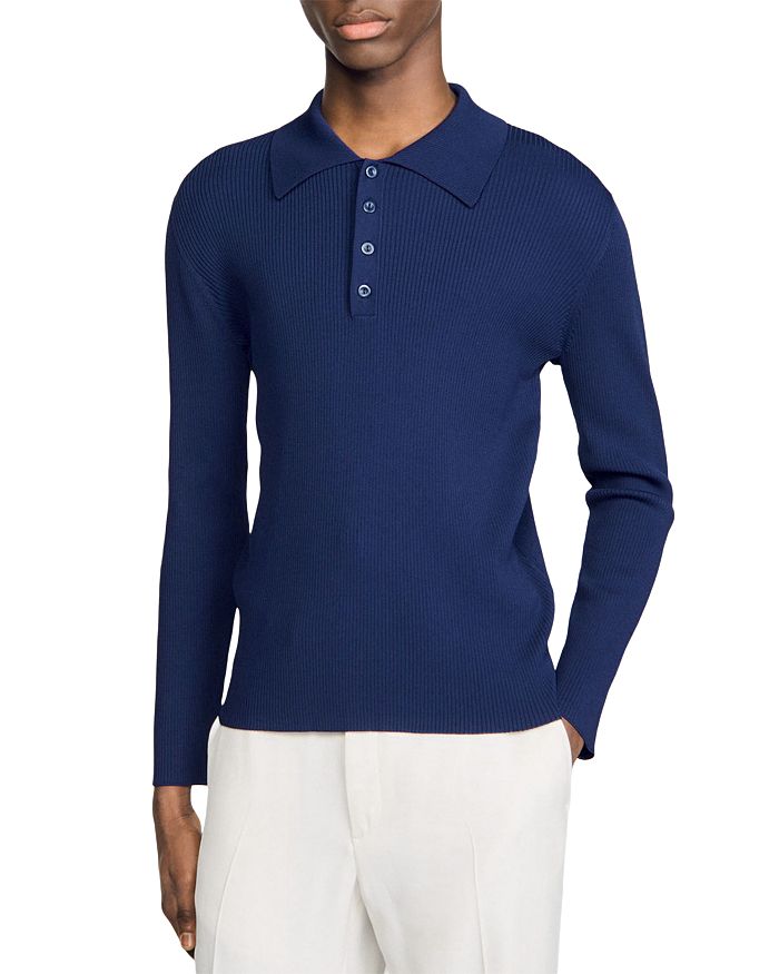 Рубашка поло в рубчик Sandro, синий
Рубашка поло в рубчик Sandro, синий