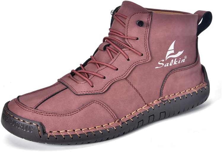 Мужские повседневные кожаные ботинки винтажные на шнуровке, высокие, легкие, нескользящие, для вождения, на плоской подошве Asifn, красный
Мужские повседневные кожаные ботинки винтажные на шнуровке, высокие, легкие, нескользящие, для вождения, на плоской подошве Asifn, красный