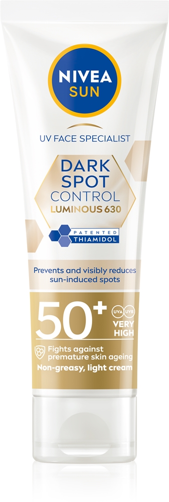 Солнцезащитный крем для лица Sun luminous 630 для коррекции пигментных пятен Nivea, spf 50+ 40 мл
Солнцезащитный крем для лица Sun luminous 630 для коррекции пигментных пятен Nivea, spf 50+ 40 мл