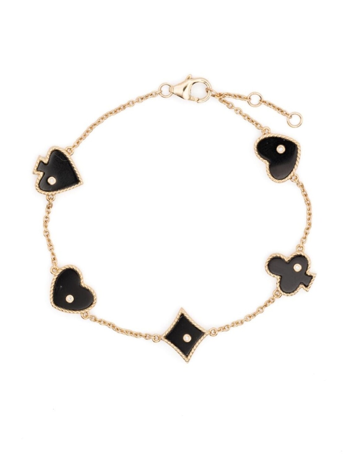 Браслет Casino из желтого золота 9 карат с несколькими камнями Yvonne Léon, золотой 
Браслет Casino из желтого золота 9 карат с несколькими камнями Yvonne Léon, золотой