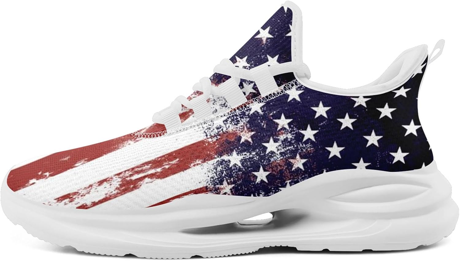 Мужские беговые кроссовки с сеткой, дизайн с американским флагом для патриотических энтузиастов и ветеранов Onegam, белый/красный/синий
Мужские беговые кроссовки с сеткой, дизайн с американским флагом для патриотических энтузиастов и ветеранов Onegam, белый/красный/синий