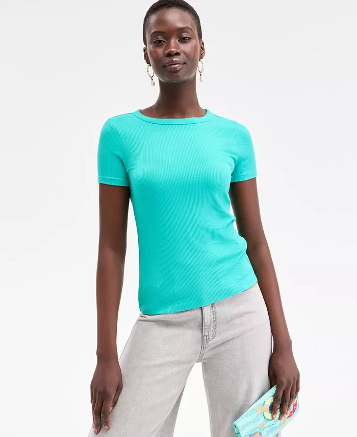 Женская футболка с рубчиками On 34th, зеленый
Женская футболка с рубчиками On 34th, зеленый