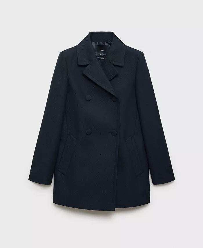 Женское двубортное пальто с лацканами MANGO, синий
Женское двубортное пальто с лацканами MANGO, синий