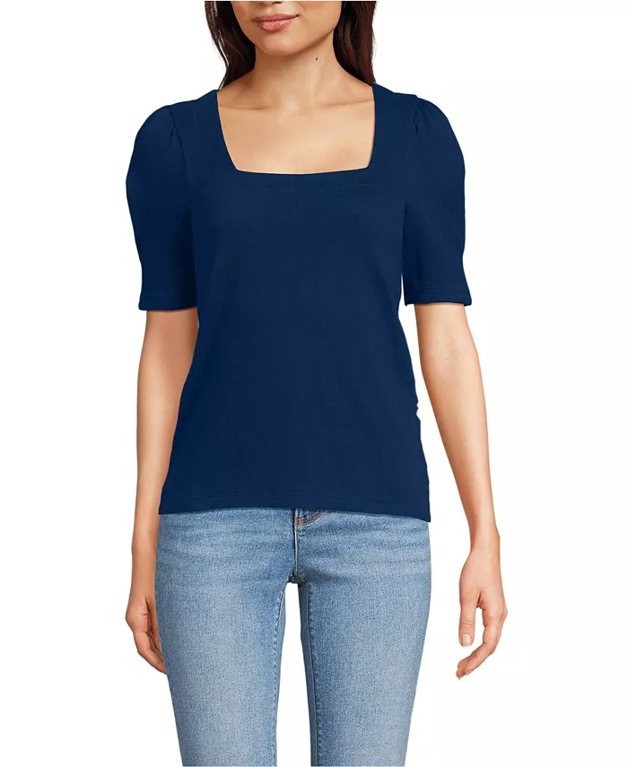 Женский топ Mariner с рукавами-фонариками и квадратным вырезом Lands' End, синий
Женский топ Mariner с рукавами-фонариками и квадратным вырезом Lands' End, синий