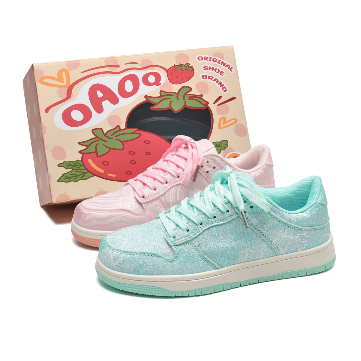 OAOQ Износостойкие дышащие легкие низкие кеды унисекс разноцветные зелено-розовые, цвет Green Pink Mismatched
OAOQ Износостойкие дышащие легкие низкие кеды унисекс разноцветные зелено-розовые, цвет Green Pink Mismatched