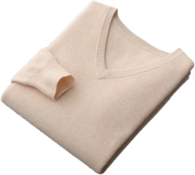 Мужской шерстяной свитер с V-образным вырезом
Мужской шерстяной свитер с V-образным вырезом