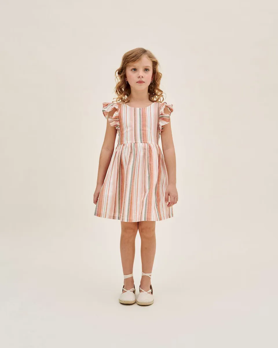 Детское платье в полоску с перекрещивающейся спинкой Dadati, оранжевый
Детское платье в полоску с перекрещивающейся спинкой Dadati, оранжевый