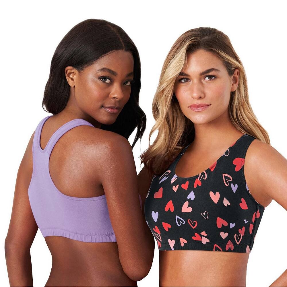 Женские спортивные бюстгальтеры больших размеров Comfort Choice без проводов, комплект из 2 шт., цвет Black Tossed Hearts
Женские спортивные бюстгальтеры больших размеров Comfort Choice без проводов, комплект из 2 шт., цвет Black Tossed Hearts