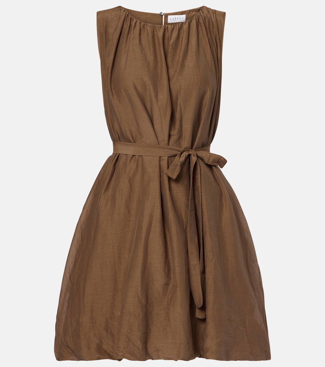 Марго мини-платье из хлопкового и шелкового вуаля Velvet, коричневый
Марго мини-платье из хлопкового и шелкового вуаля Velvet, коричневый