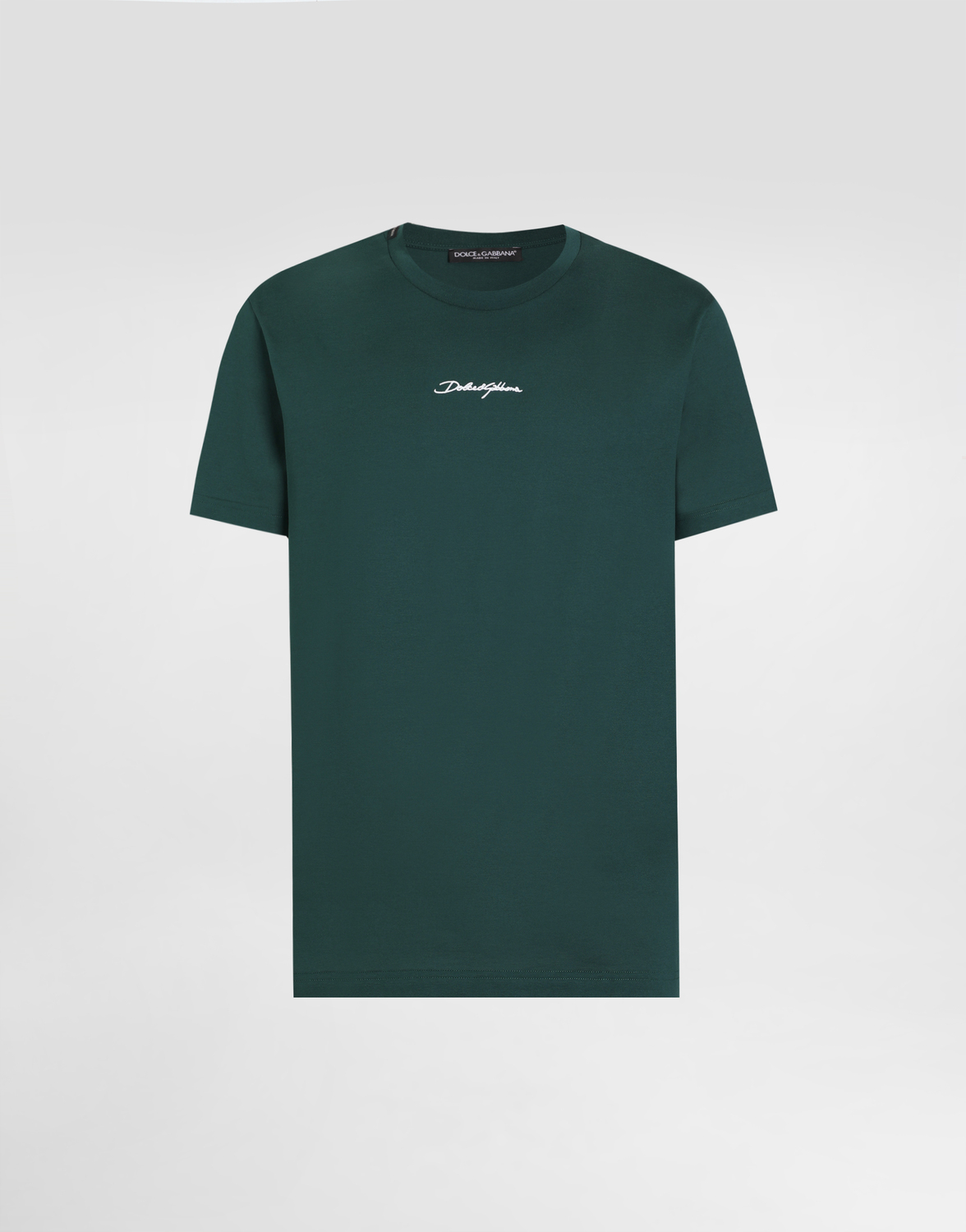 Хлопковая футболка с вышитой нашивкой DOLCE & GABBANA, зеленый
Хлопковая футболка с вышитой нашивкой DOLCE & GABBANA, зеленый