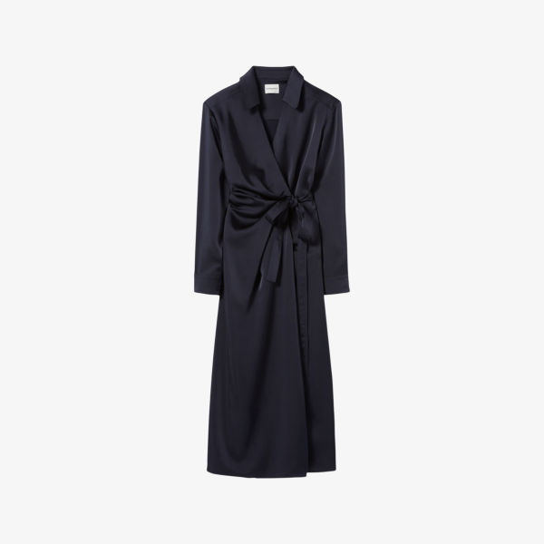 Платье Claudie Pierlot атласное с поясом, синий
Платье Claudie Pierlot атласное с поясом, синий