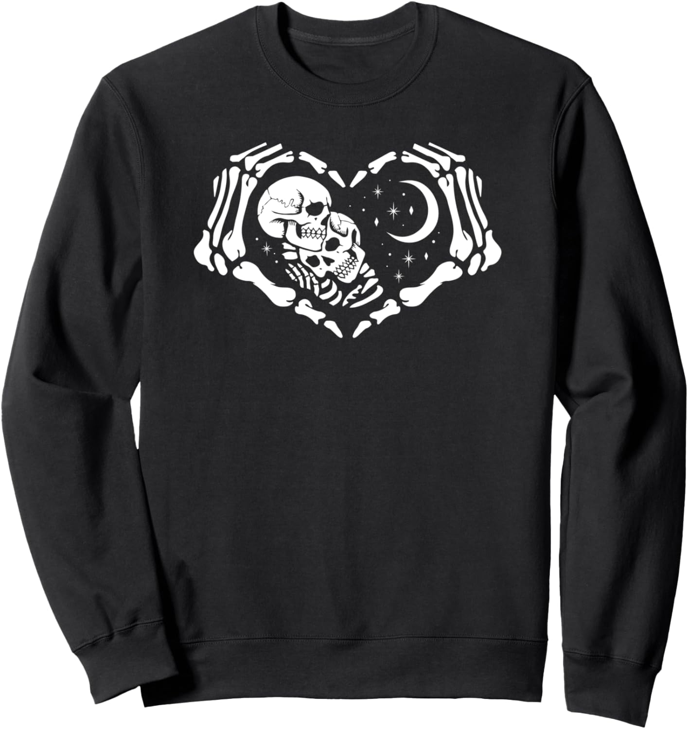 Толстовка с изображением влюбленных скелетов в форме сердца и скелетных рук, черная Ritual Moon
Толстовка с изображением влюбленных скелетов в форме сердца и скелетных рук, черная Ritual Moon
