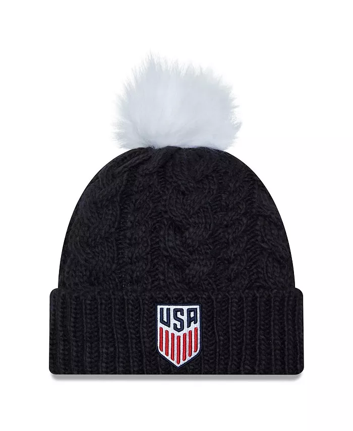 Женская вязаная шапка с помпоном и манжетами USMNT в темно-синем цвете New Era
Женская вязаная шапка с помпоном и манжетами USMNT в темно-синем цвете New Era