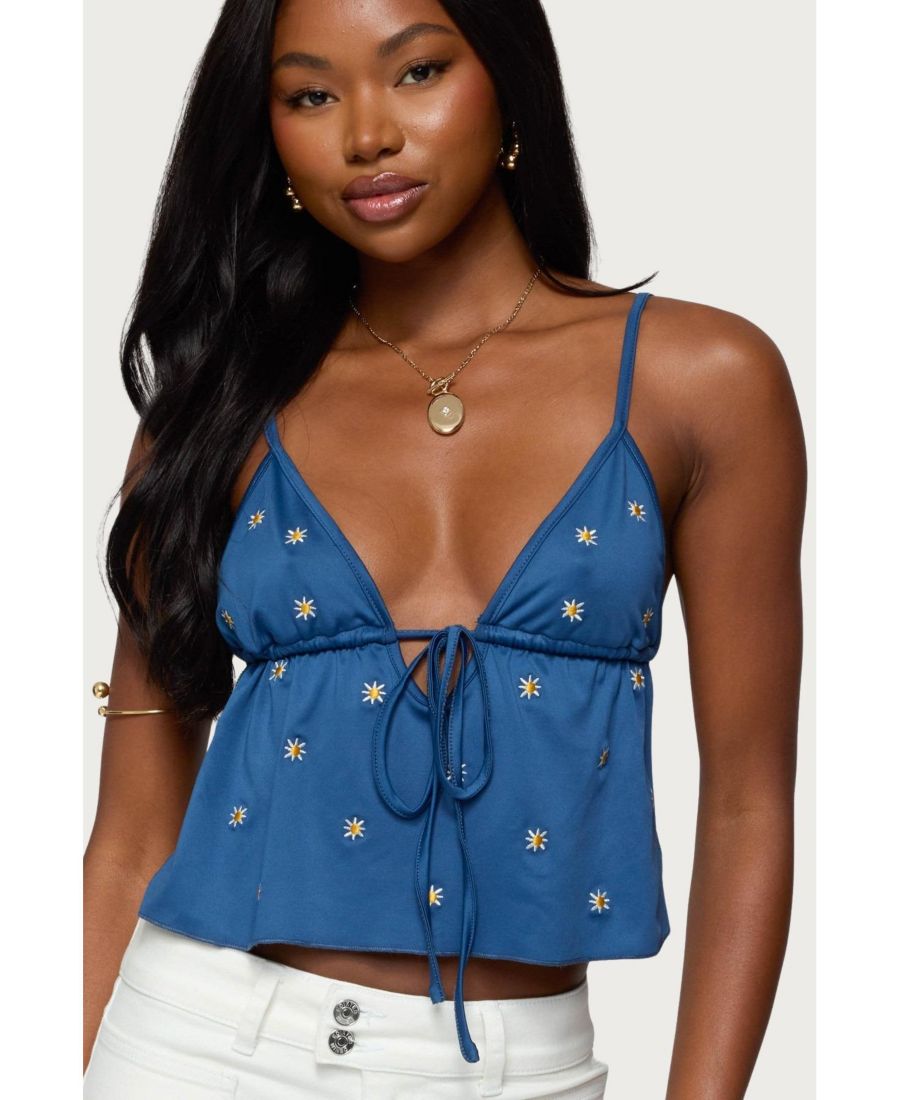 Женская вышитая блузка Soleil с открытой спиной Edikted, Blue
Женская вышитая блузка Soleil с открытой спиной Edikted, Blue