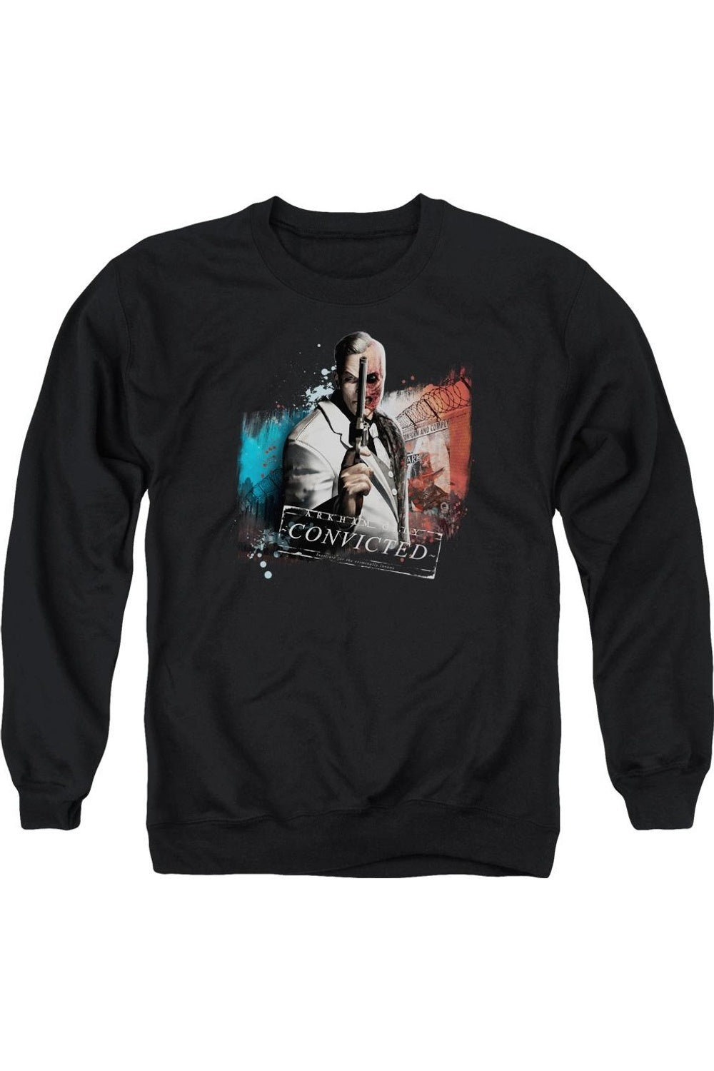 Толстовка Batman Arkham City Two Face для взрослых с круглым вырезом Gildan, черный
Толстовка Batman Arkham City Two Face для взрослых с круглым вырезом Gildan, черный