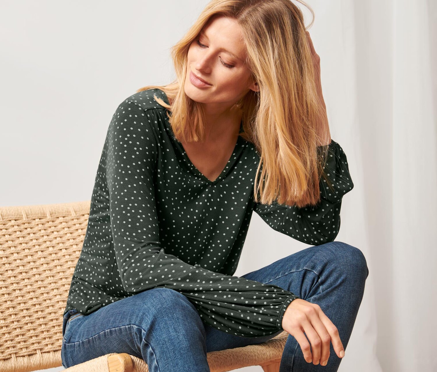 Блузка-рубашка в горошек Tchibo
Блузка-рубашка в горошек Tchibo