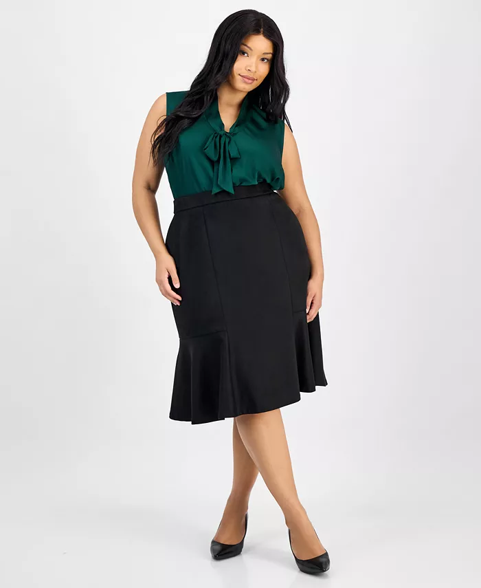 Плюс сайз юбка миди из искусственной замши Kasper, черный
Плюс сайз юбка миди из искусственной замши Kasper, черный