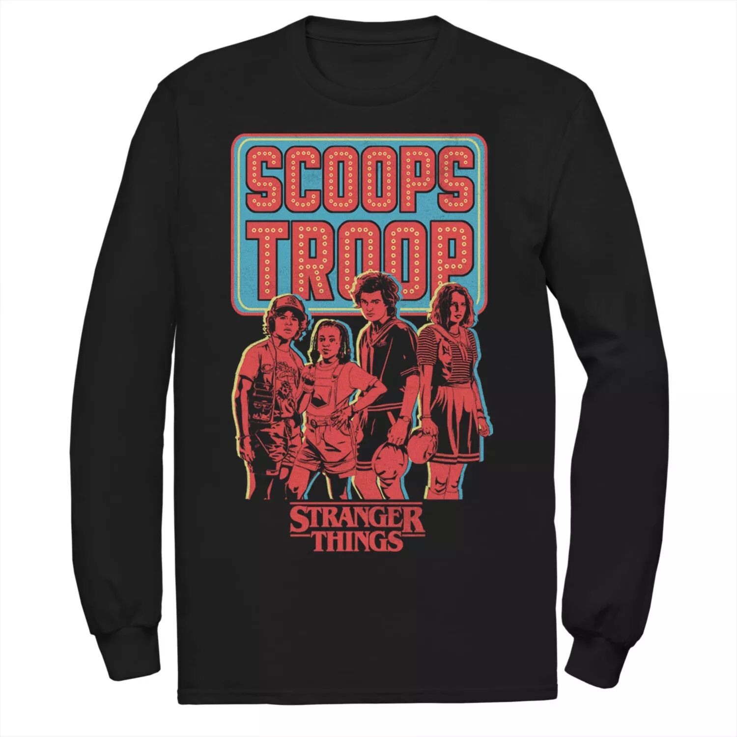 Мужская футболка с портретом Netflix Stranger Things Scoops Troop Licensed Character
Мужская футболка с портретом Netflix Stranger Things Scoops Troop Licensed Character