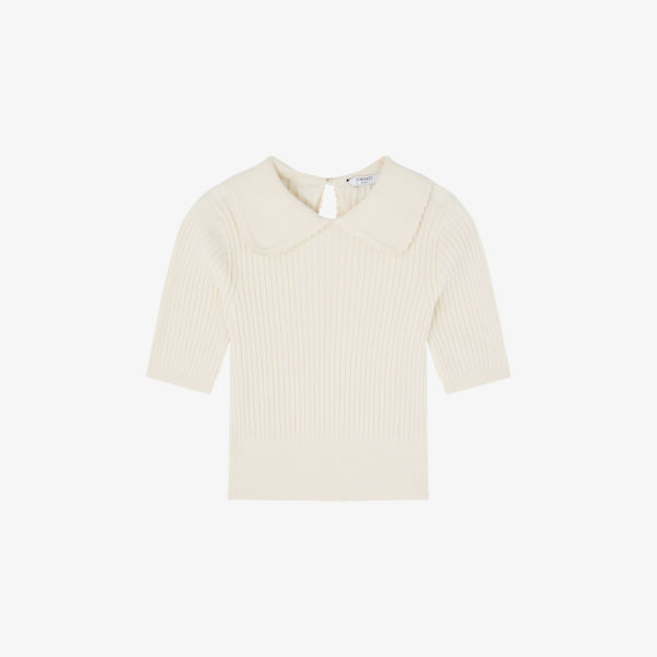 Топ Lk Bennett Ophelia с вязаным узором и воротником-ракушкой, белый
Топ Lk Bennett Ophelia с вязаным узором и воротником-ракушкой, белый