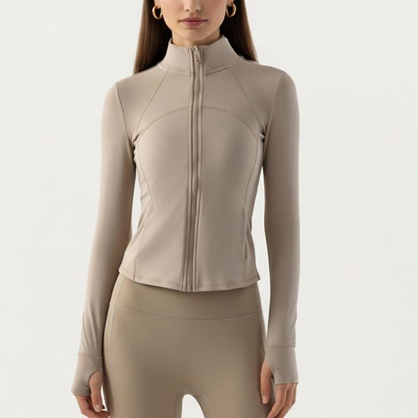 Женская облегающая спортивная куртка с длинным рукавом на молнии, с отверстиями для большого пальца и контурными швами Anna-Kaci, Khaki
Женская облегающая спортивная куртка с длинным рукавом на молнии, с отверстиями для большого пальца и контурными швами Anna-Kaci, Khaki