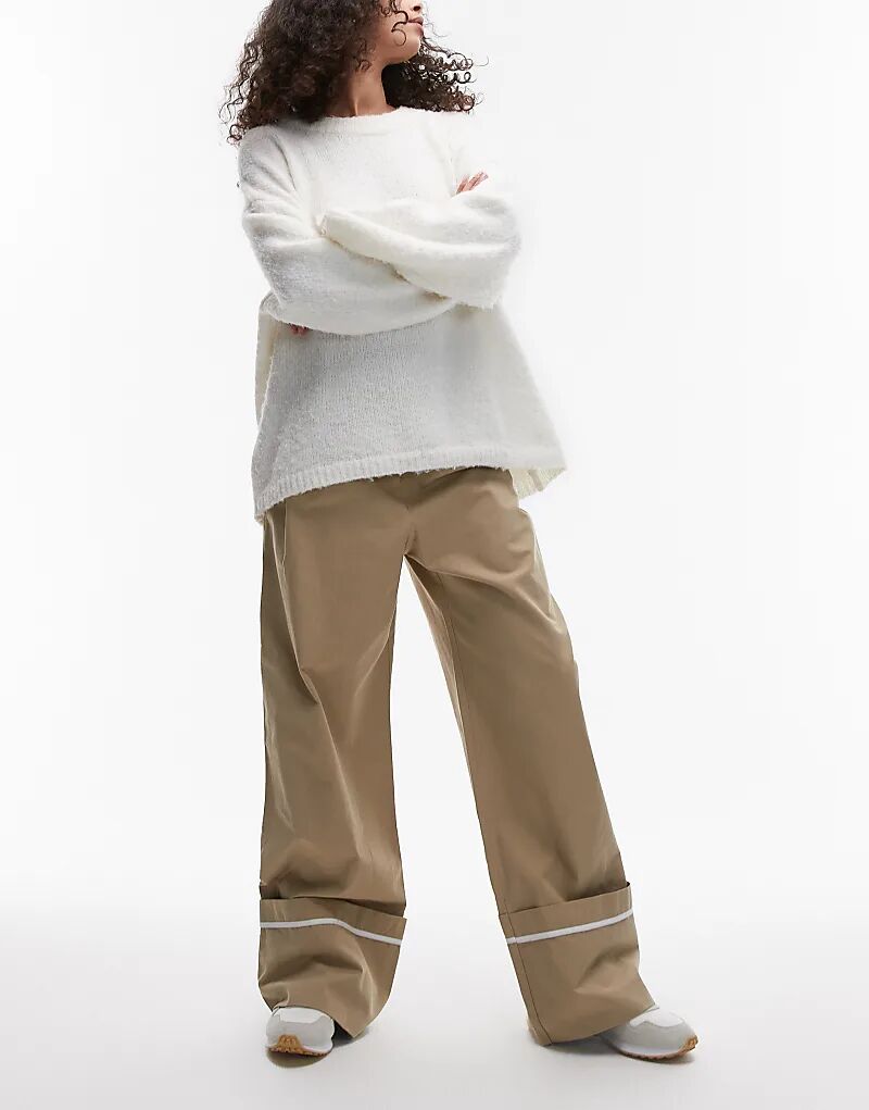 Брюки с отворотом по низу песочного цвета Topshop
Брюки с отворотом по низу песочного цвета Topshop