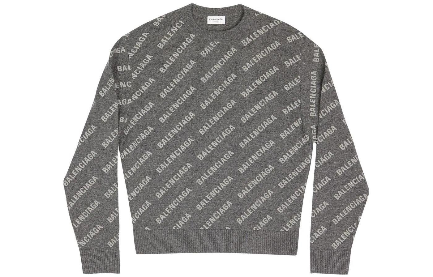 Кашемировый свитер женский серый Balenciaga 
Кашемировый свитер женский серый Balenciaga