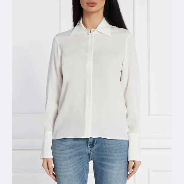 Рубашка стандартного кроя с добавлением шелка Liu Jo, белый
Рубашка стандартного кроя с добавлением шелка Liu Jo, белый