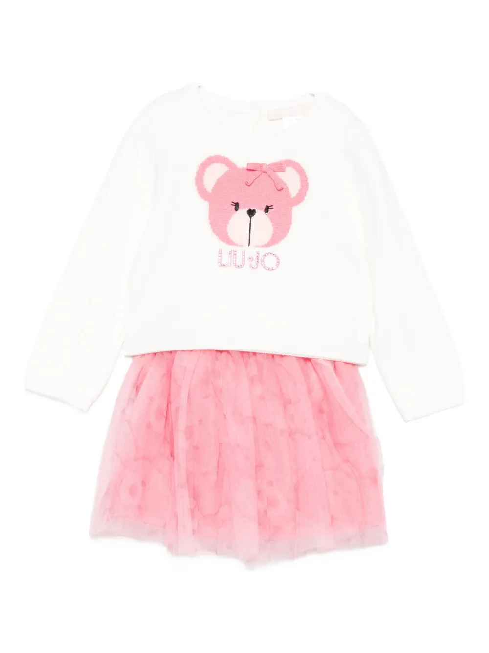Комплект с юбкой и аппликацией в виде мишки LIU JO, розовый
Комплект с юбкой и аппликацией в виде мишки LIU JO, розовый