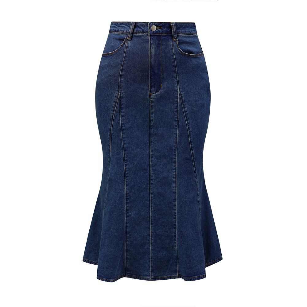 Женская облегающая джинсовая юбка миди с высокой талией на молнии и оборками по краю «рыбий хвост» ALLEGRA K, цвет Deep Blue
Женская облегающая джинсовая юбка миди с высокой талией на молнии и оборками по краю «рыбий хвост» ALLEGRA K, цвет Deep Blue