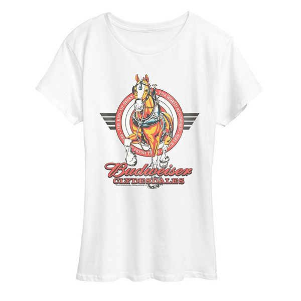 Женская футболка с принтом Budweiser Clydesdales Crest Licensed Character, White, Белый, Женская футболка с принтом Budweiser Clydesdales Crest Licensed Character, White
Женская футболка с принтом Budweiser Clydesdales Crest Licensed Character, White, Белый, Женская футболка с принтом Budweiser Clydesdales Crest Licensed Character, White