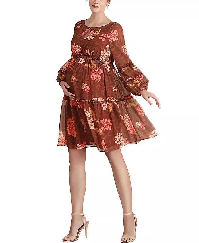 Женское платье для беременных Annie из шифона kimi + kai, коричневый
Женское платье для беременных Annie из шифона kimi + kai, коричневый