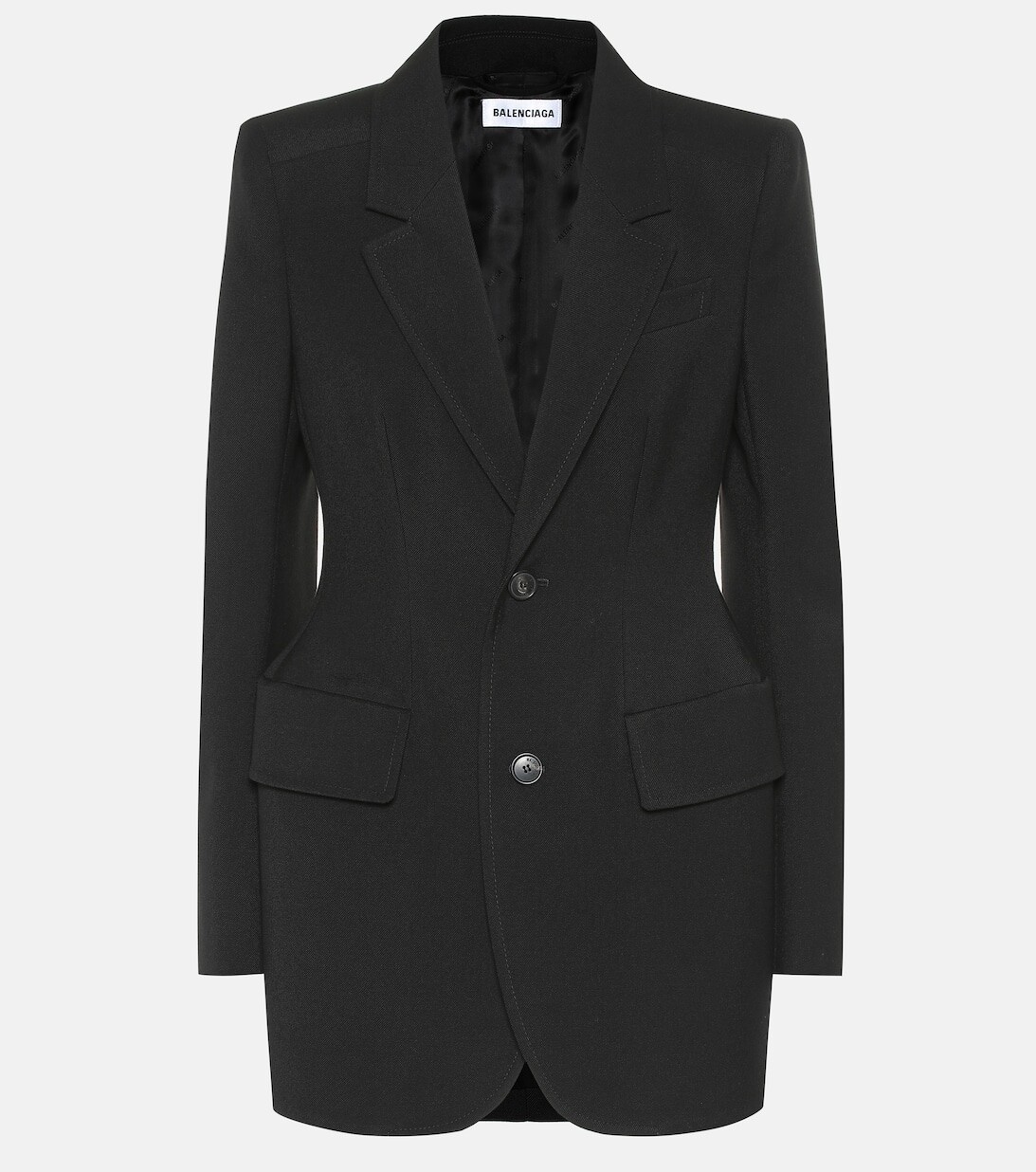 Блейзер из натуральной шерсти в форме песочных часов BALENCIAGA, черный
Блейзер из натуральной шерсти в форме песочных часов BALENCIAGA, черный