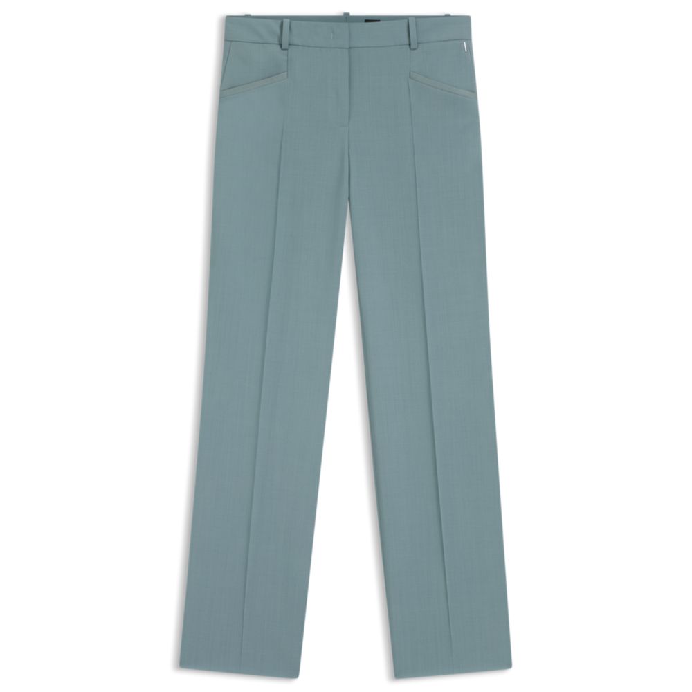 Брюки прямого кроя из натуральной шерсти BOSS, синий
Брюки прямого кроя из натуральной шерсти BOSS, синий