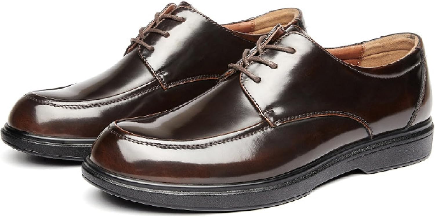 Мужские классические оксфорды из лакированной кожи с шнуровкой, удобные, с круглым носком и мягкой подошвой, для официальных мероприятий, свадеб и офиса Loveheynew, коричневый
Мужские классические оксфорды из лакированной кожи с шнуровкой, удобные, с круглым носком и мягкой подошвой, для официальных мероприятий, свадеб и офиса Loveheynew, коричневый