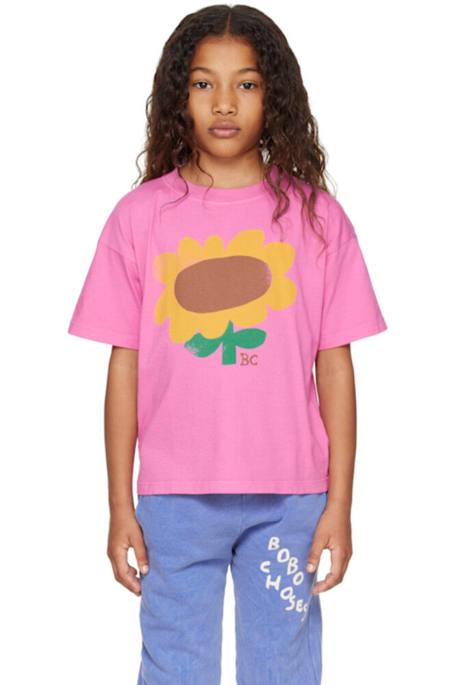 Детская розовая футболка с подсолнухом Bobo Choses
Детская розовая футболка с подсолнухом Bobo Choses
