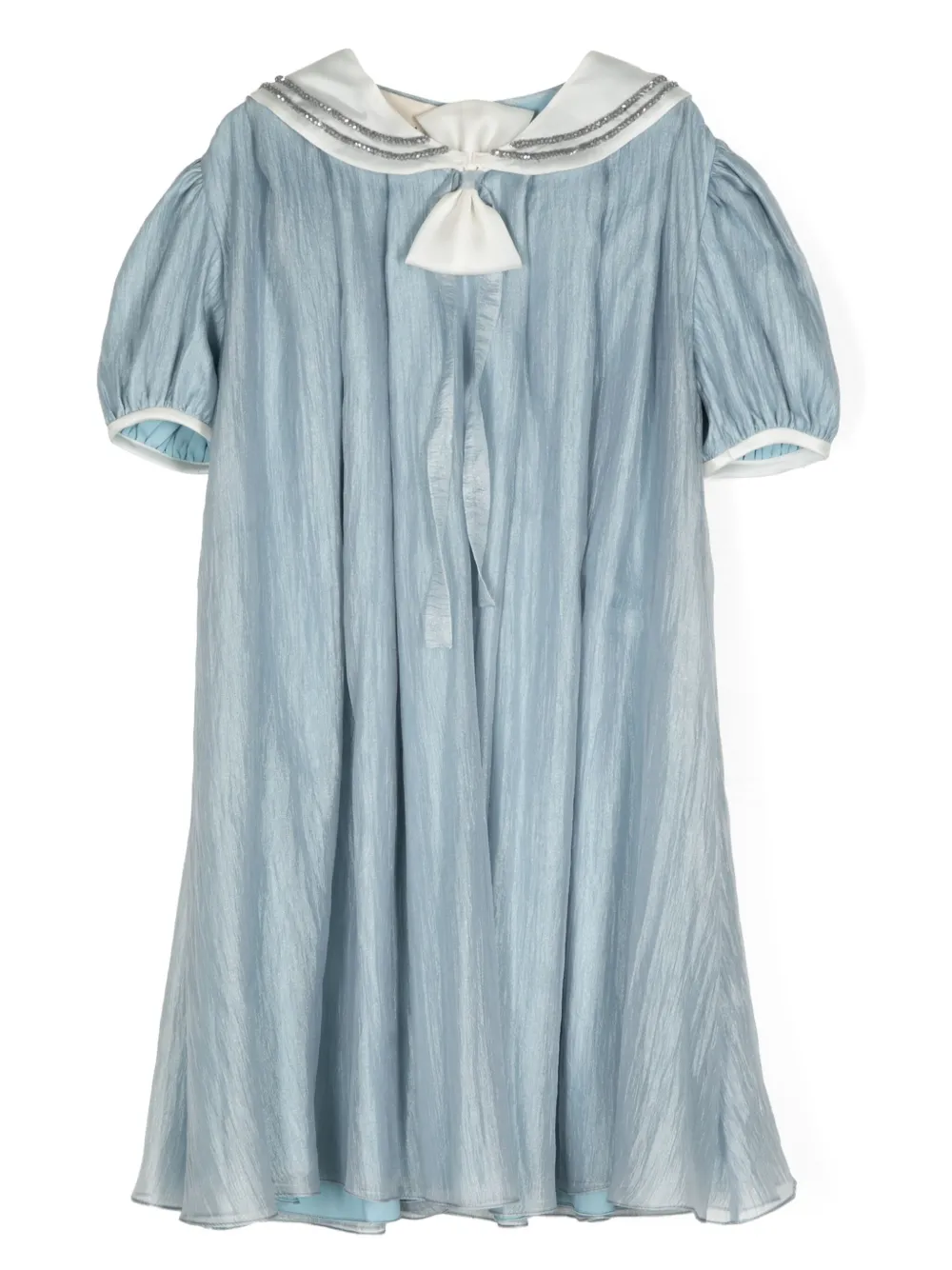 Платье с бантом и декорированным воротником Shatha Essa Kids, синий
Платье с бантом и декорированным воротником Shatha Essa Kids, синий