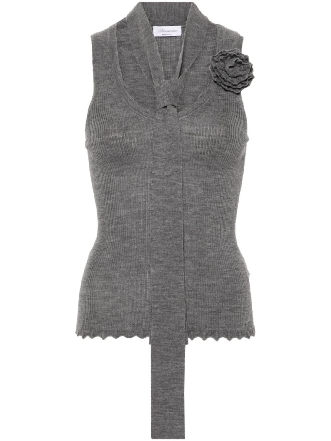 Blumarine трикотажная майка с цветочной аппликацией, серый
Blumarine трикотажная майка с цветочной аппликацией, серый