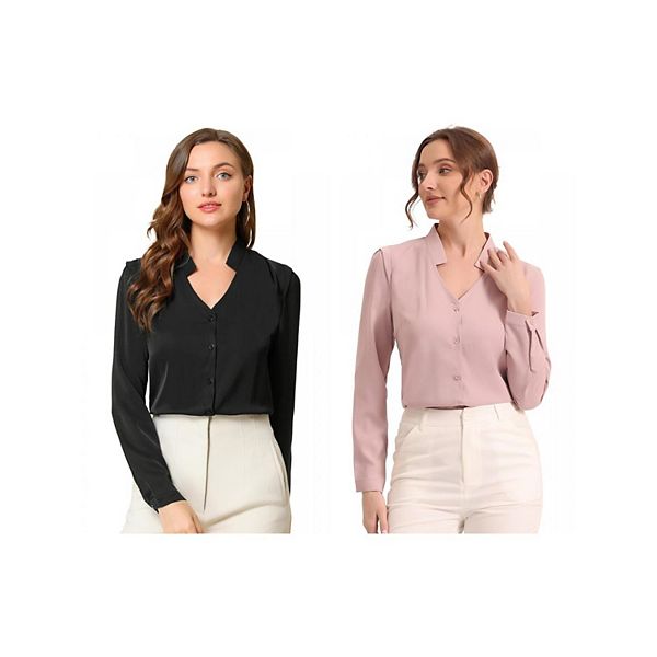 2 упаковки женской элегантной рубашки с v-образным вырезом и длинными рукавами Inspire Chic, Black Grey Pink
2 упаковки женской элегантной рубашки с v-образным вырезом и длинными рукавами Inspire Chic, Black Grey Pink