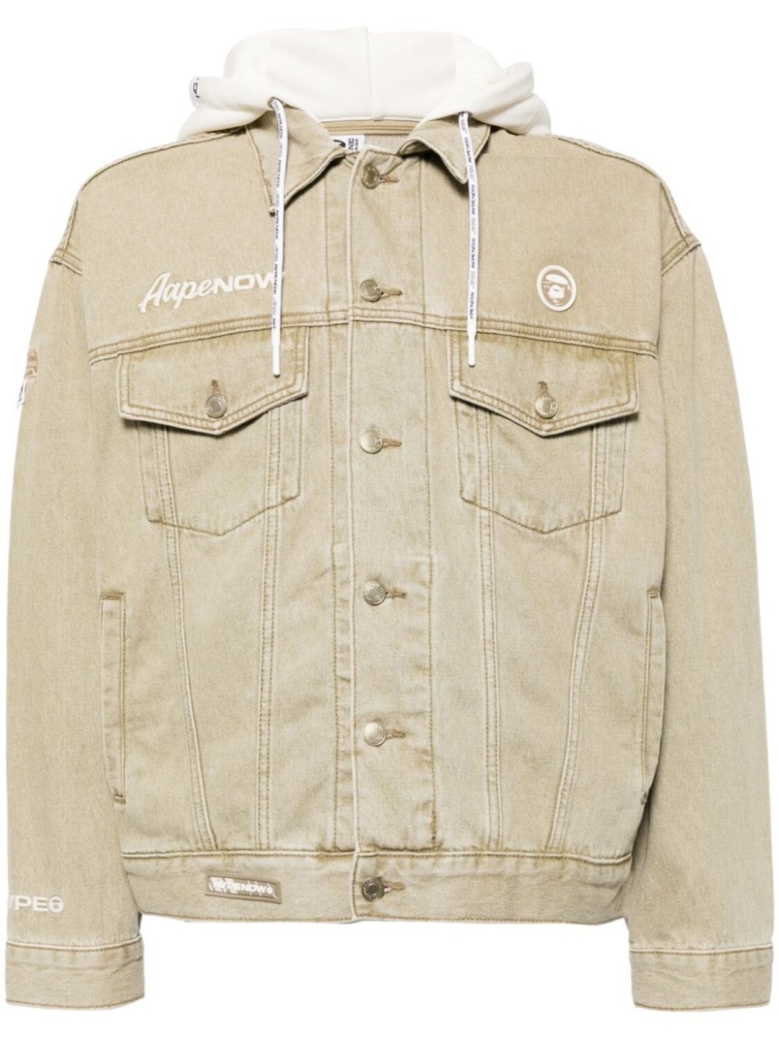 Джинсовая куртка с капюшоном и логотипом AAPE BY *A BATHING APE, бежевый
Джинсовая куртка с капюшоном и логотипом AAPE BY *A BATHING APE, бежевый