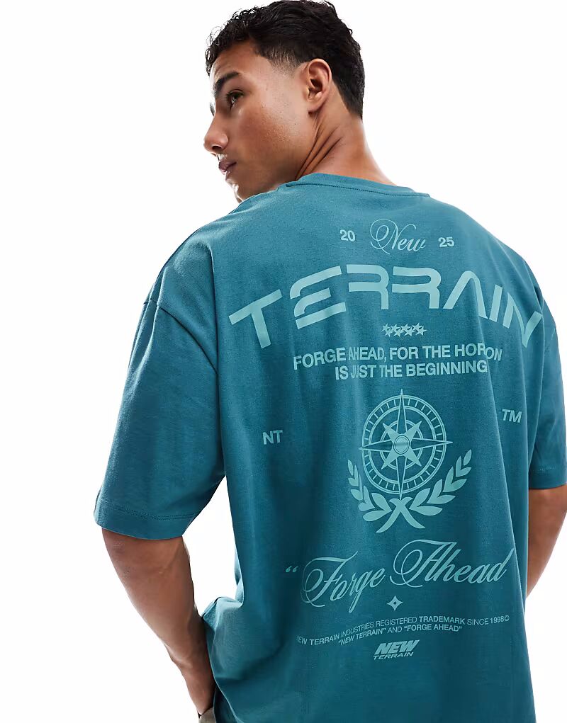 Футболка свободного кроя ASOS DESIGN зеленого цвета с текстовой графикой
Футболка свободного кроя ASOS DESIGN зеленого цвета с текстовой графикой