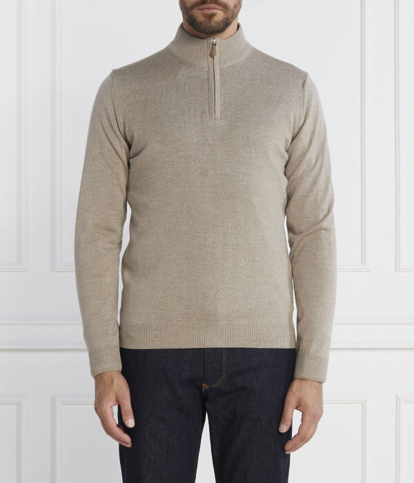 Свитер мужской Stenströms шерстяной с воротником на молнии, бежевый
Свитер мужской Stenströms шерстяной с воротником на молнии, бежевый