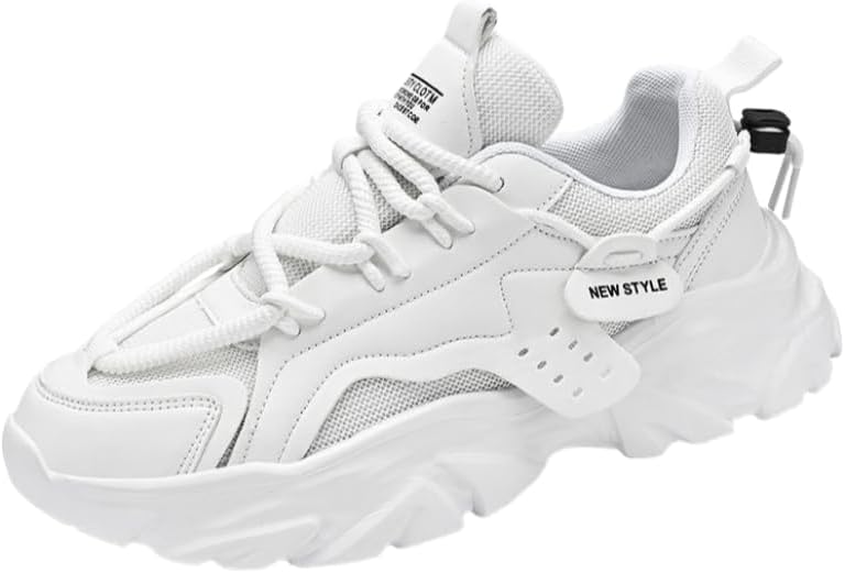 Ретро кроссовки с толстой подошвой - Нескользящая прочная резиновая подошва Белые туфли - Повседневная мода на все сезоны Clolinde
Ретро кроссовки с толстой подошвой - Нескользящая прочная резиновая подошва Белые туфли - Повседневная мода на все сезоны Clolinde