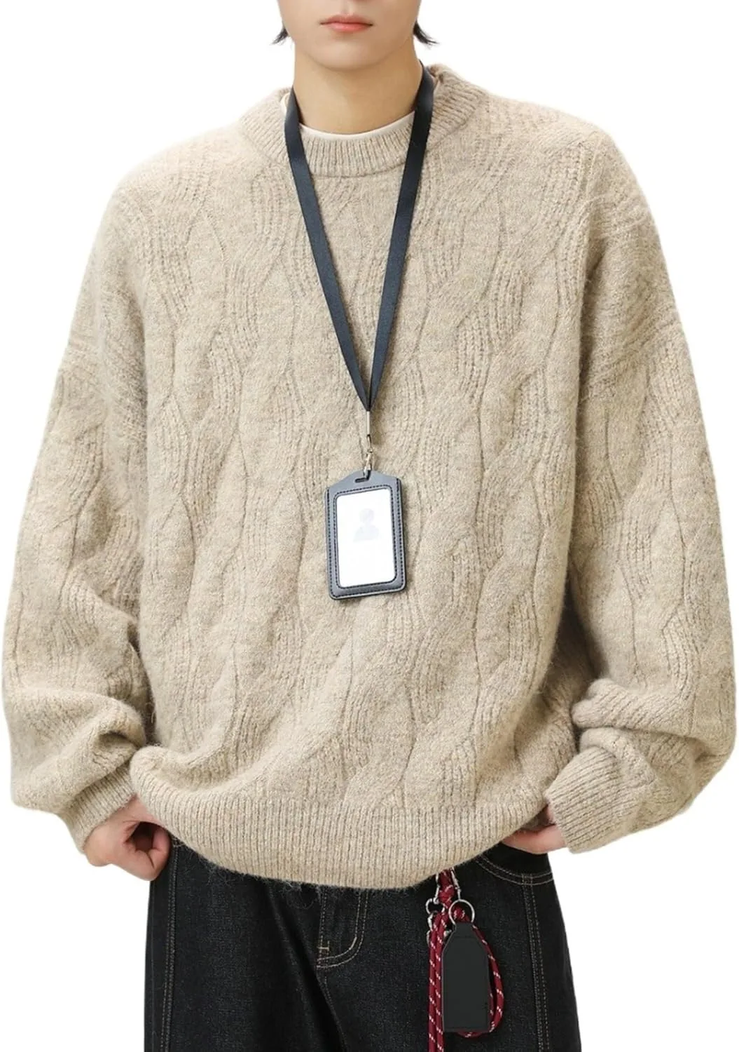 Винтажный свитер с крупной косой для мужчин, свободный, с длинными рукавами Cynefoa
Винтажный свитер с крупной косой для мужчин, свободный, с длинными рукавами Cynefoa