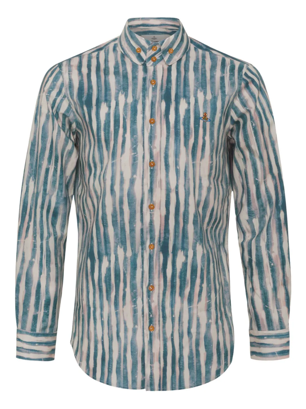 Рубашка в полоску с росписью Vivienne Westwood, синий
Рубашка в полоску с росписью Vivienne Westwood, синий