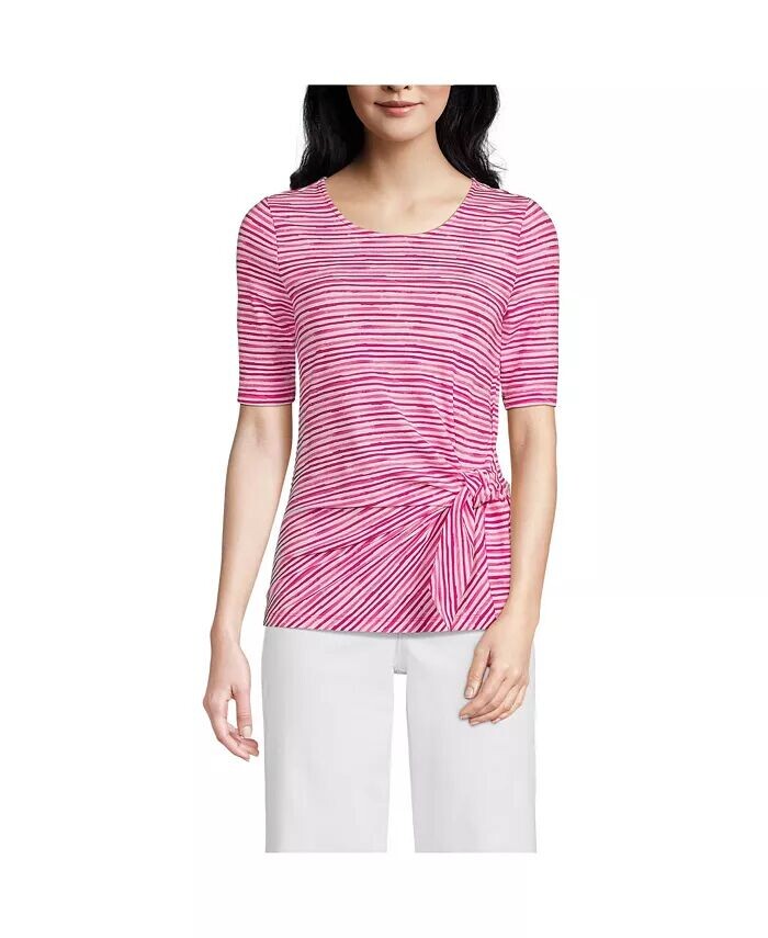 Легкий трикотажный топ Petite с завязкой спереди Lands' End, розовый
Легкий трикотажный топ Petite с завязкой спереди Lands' End, розовый