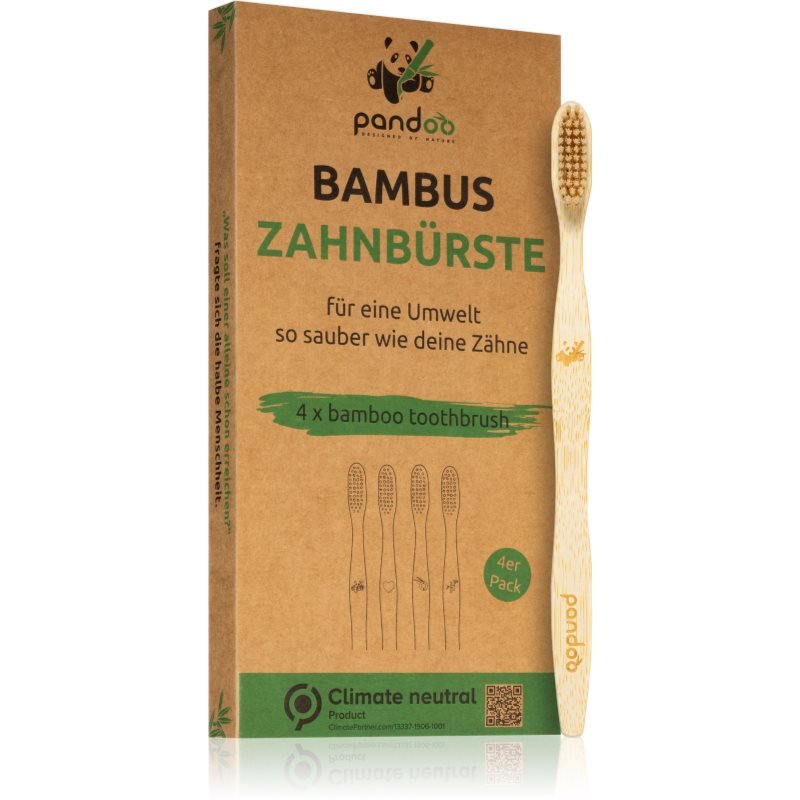 Зубная щетка Pandoo Bamboo, бамбуковая зубная щетка средней мягкости, 4 шт. Cupio
Зубная щетка Pandoo Bamboo, бамбуковая зубная щетка средней мягкости, 4 шт. Cupio