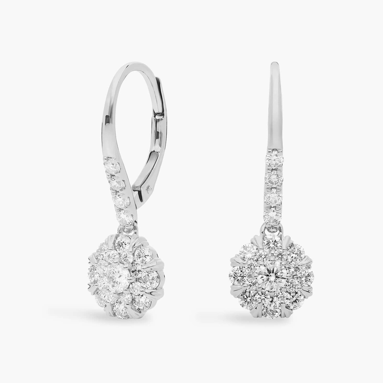 Серьги-подвески с двойным ореолом и бриллиантами из 14-каратного белого золота (1 карат) Blue Nile
Серьги-подвески с двойным ореолом и бриллиантами из 14-каратного белого золота (1 карат) Blue Nile