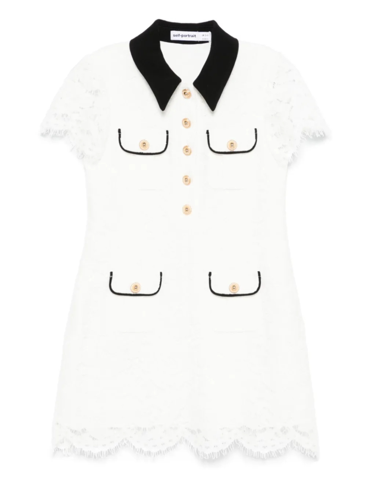 Платье из кружева с контрастным воротником Self-Portrait Kids, белый
Платье из кружева с контрастным воротником Self-Portrait Kids, белый