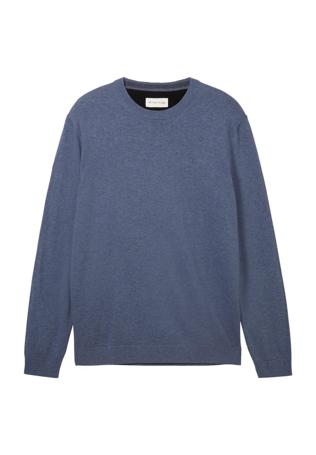 Круглый вырез свитера с ребристыми манжетами Tom Tailor, индиго
Круглый вырез свитера с ребристыми манжетами Tom Tailor, индиго